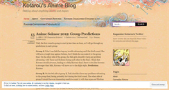 Desktop Screenshot of kotarouanimeblog.wordpress.com