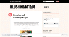 Desktop Screenshot of blushingbtique.wordpress.com