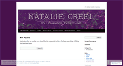 Desktop Screenshot of nataliecreelmusic.wordpress.com