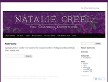 Tablet Screenshot of nataliecreelmusic.wordpress.com