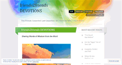 Desktop Screenshot of friends2friends.wordpress.com