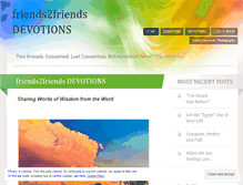 Tablet Screenshot of friends2friends.wordpress.com