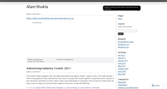 Desktop Screenshot of alamshukla.wordpress.com