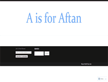 Tablet Screenshot of aisforaftan.wordpress.com