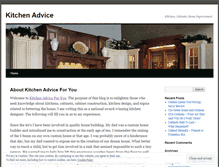 Tablet Screenshot of kitchenadvice4you.wordpress.com