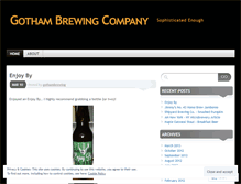 Tablet Screenshot of gothambrewing.wordpress.com