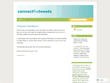 Tablet Screenshot of connectthetweets.wordpress.com