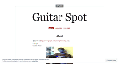 Desktop Screenshot of guitarspot.wordpress.com