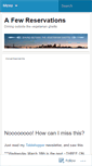Mobile Screenshot of afewreservations.wordpress.com