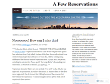 Tablet Screenshot of afewreservations.wordpress.com
