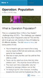Mobile Screenshot of operationpopulation.wordpress.com