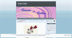 Desktop Screenshot of pensierieperline.wordpress.com