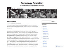 Tablet Screenshot of genealogyeducation.wordpress.com