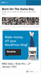 Mobile Screenshot of bornonthesameday.wordpress.com