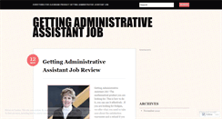 Desktop Screenshot of bloggettingadministrative.wordpress.com