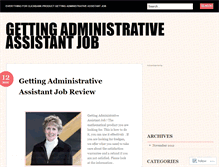 Tablet Screenshot of bloggettingadministrative.wordpress.com
