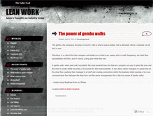 Tablet Screenshot of leanwork.wordpress.com