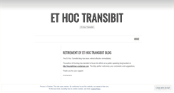 Desktop Screenshot of ethoctransibit.wordpress.com