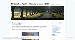 Desktop Screenshot of halfmarathonrookie.wordpress.com