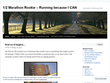 Tablet Screenshot of halfmarathonrookie.wordpress.com