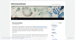 Desktop Screenshot of hforeclosurefraud.wordpress.com