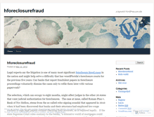 Tablet Screenshot of hforeclosurefraud.wordpress.com
