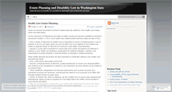 Desktop Screenshot of estateplansanddisabilitylaw.wordpress.com