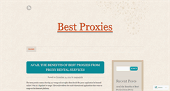 Desktop Screenshot of bestproxies.wordpress.com