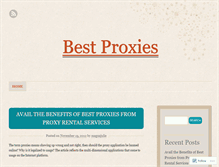 Tablet Screenshot of bestproxies.wordpress.com