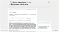 Desktop Screenshot of editionsnumeriques.wordpress.com