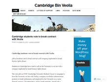 Tablet Screenshot of cambridgebinveolia.wordpress.com