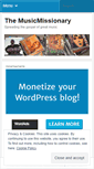Mobile Screenshot of musicmissionary.wordpress.com