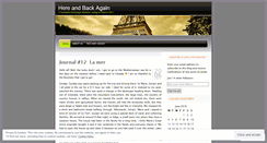 Desktop Screenshot of hereandbackagain2011.wordpress.com
