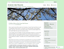 Tablet Screenshot of acrossthefraser.wordpress.com