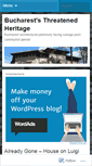 Mobile Screenshot of bucharestheritage.wordpress.com
