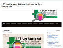 Tablet Screenshot of iforumnacionalartesequencial.wordpress.com