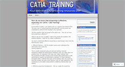 Desktop Screenshot of catiatraining.wordpress.com