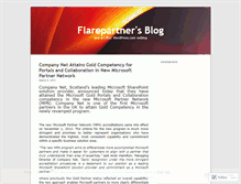 Tablet Screenshot of flarepartner.wordpress.com