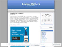 Tablet Screenshot of lexicalmatters.wordpress.com