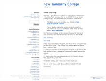 Tablet Screenshot of newtammanycollege.wordpress.com
