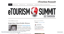 Desktop Screenshot of etourismsummit.wordpress.com