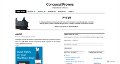 Desktop Screenshot of concursulprovers.wordpress.com