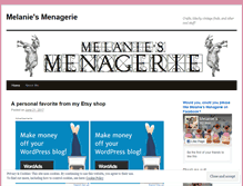Tablet Screenshot of melaniesmenagerie.wordpress.com
