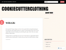 Tablet Screenshot of cookiecutterclothing.wordpress.com