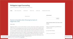 Desktop Screenshot of legalcounseling.wordpress.com