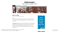 Desktop Screenshot of gobennington.wordpress.com