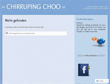 Tablet Screenshot of chirrupingchoo.wordpress.com