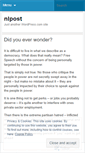 Mobile Screenshot of nlpost.wordpress.com