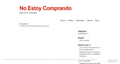 Desktop Screenshot of noestoycomprando.wordpress.com