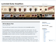 Tablet Screenshot of lectrolab.wordpress.com